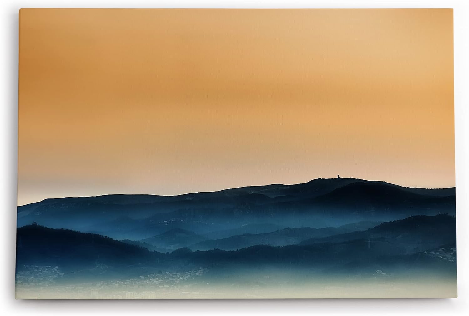 Paul Sinus Wandbild 120x80cm Berge Gebirge Bergkette Natur Nebel Horizont