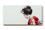 Sinus Art Wandbild 120x80cm Stilvolles Porträt einer Geisha – Ausdruck fernöstlicher Tradition und Anmut