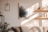 Paul Sinus Wandbild in 40x60cm Monochrome Palm – stilvolle Palmenblätter in kontrastreicher Schwarz-Weiß-Fotografie für moderne Räume