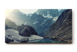 Sinus Art Wandbild 120x80cm Beeindruckende Alpenlandschaft mit Eis, Wasser und Licht – kraftvoll und beruhigend zugleich