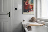 Paul Sinus Leinwandbild 60x90cm Lady in Red – Frau, Rot, Eleganz, Leidenschaft, Nostalgie, Sinnlichkeit, Vintage, Romantik, Kunst, Schönheit, Emotion