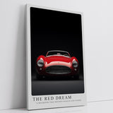 Paul Sinus Leinwandbild 80x120cm The Red Dream Klassischer Roadster Leidenschaft und Kraft Zeitlose Automobilkunst Dynamische Eleganz