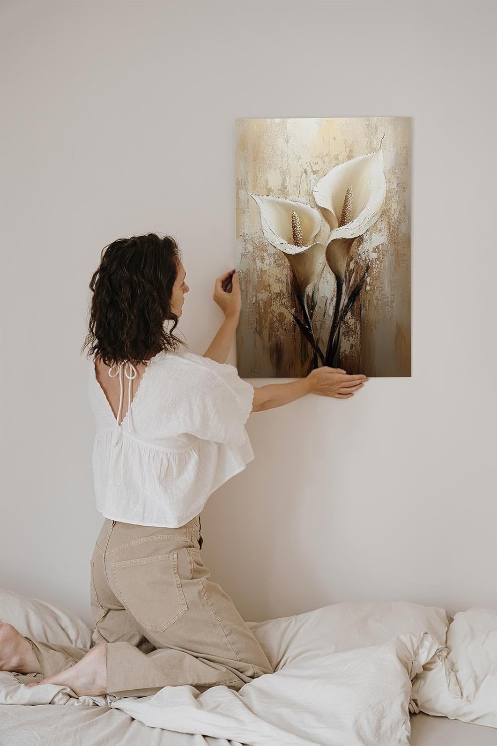 Paul Sinus 60x90cm Wandbild Calla in Creme – Stilvolle Eleganz in floraler Perfektion Blume
