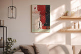Paul Sinus Wandbild in 40x60cm Raw Surface – Abstrakte Strukturen in kräftigem Rot, Schwarz und Weiß mit markanter Textur