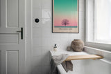 Paul Sinus Leinwandbild 80x120cm Dreamscape – Minimalismus, Natur, Farbverlauf, Ästhetik, Kunst, Träume, Harmonie, Balance, Landschaft, Meditativ, Ruhe