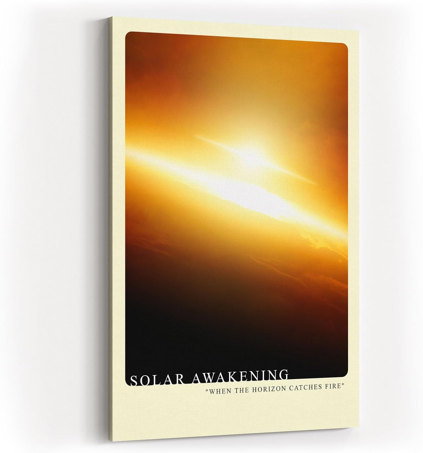 Paul Sinus Kunstdruck 40x60cm Solar Awakening mit leuchtendem Horizont in Gold und Orange