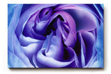 Sinus Art Wandbild 120x80cm Abstrakte Blütenstruktur in Violett- und Blautönen – sinnlich, edel und modern