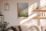 Paul Sinus Wandbild in 40x60cm Dance of the Wild Blooms Farbenfrohe Wildblumen im Sommerlicht vor sanftem Hintergrund für lebendige Raumgestaltung