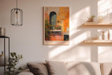 Paul Sinus Wandbild in 40x60cm Walls of Summer – Sonnendurchflutete Hausfassade mit mediterranem Balkon und impressionistischen Farbakzenten