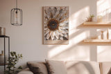 Paul Sinus Wandbild in 40x60cm Golden Seedhead Naturinspirierte Blütenstruktur mit goldenen Akzenten