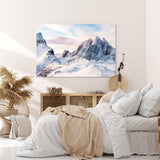 Paul Sinus Wandbild 120x80cm Norwegen Berge Schneegipfel Berggipfel Felsen Schnee