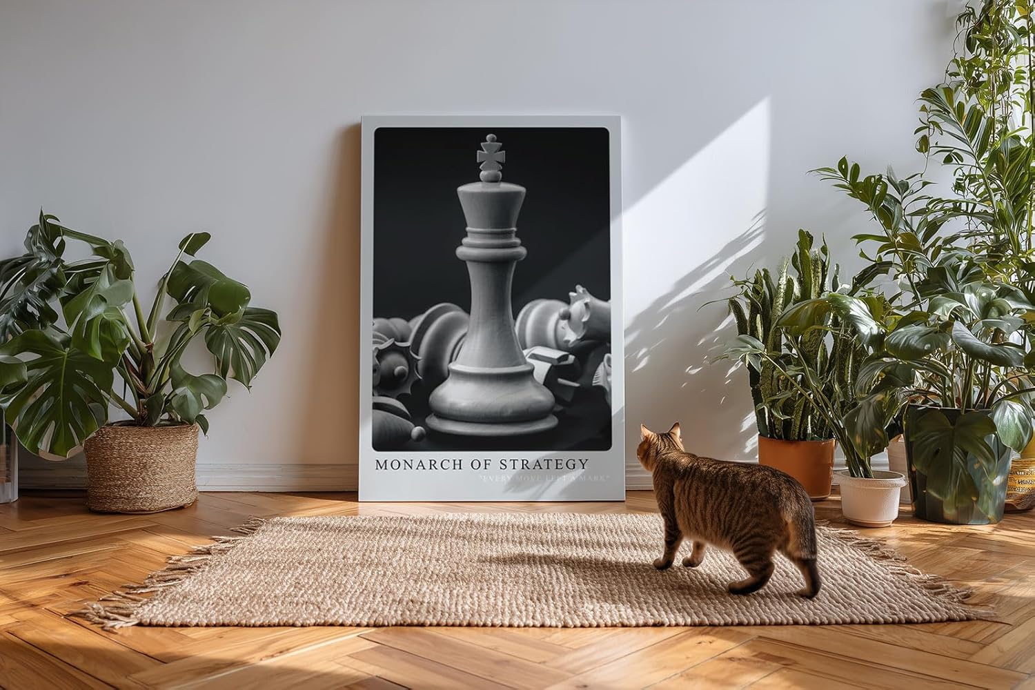 Paul Sinus Kunstdruck 40x60cm Schach König Strategie Schwarzweiß Minimalismus Denkspiel