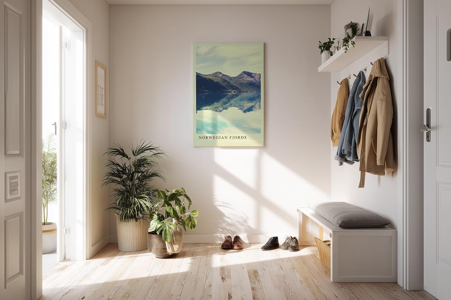 Paul Sinus Kunstdruck 40x60cm Norwegian Fjords – Spiegelbild der Natur zwischen Himmel und Wasser