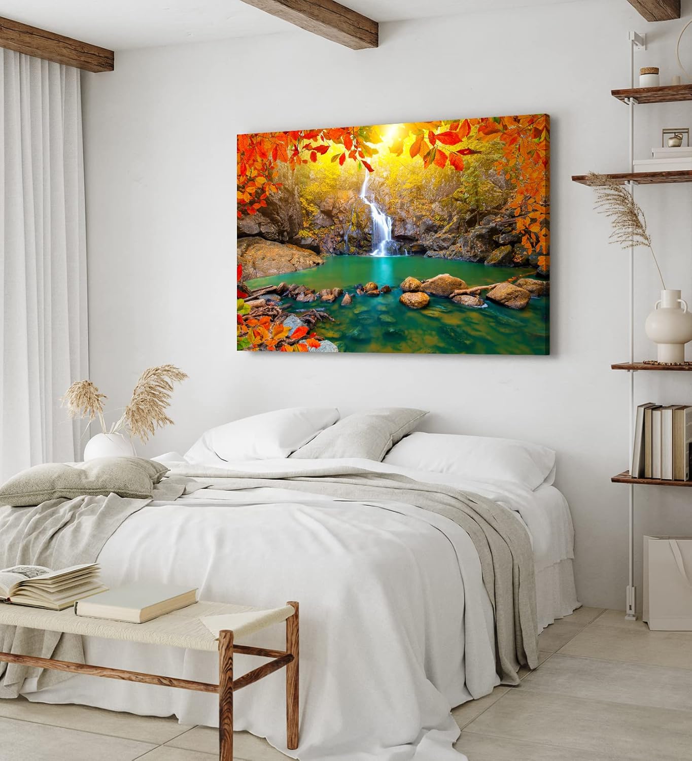 Paul Sinus Wandbild 120x80cm Wasserfall im Dschungel Natur Bach Tropisch