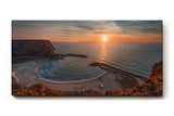 Sinus Art Wandbild 120x80cm Malerisches Küstenpanorama mit harmonischer Komposition und ruhiger Atmosphäre