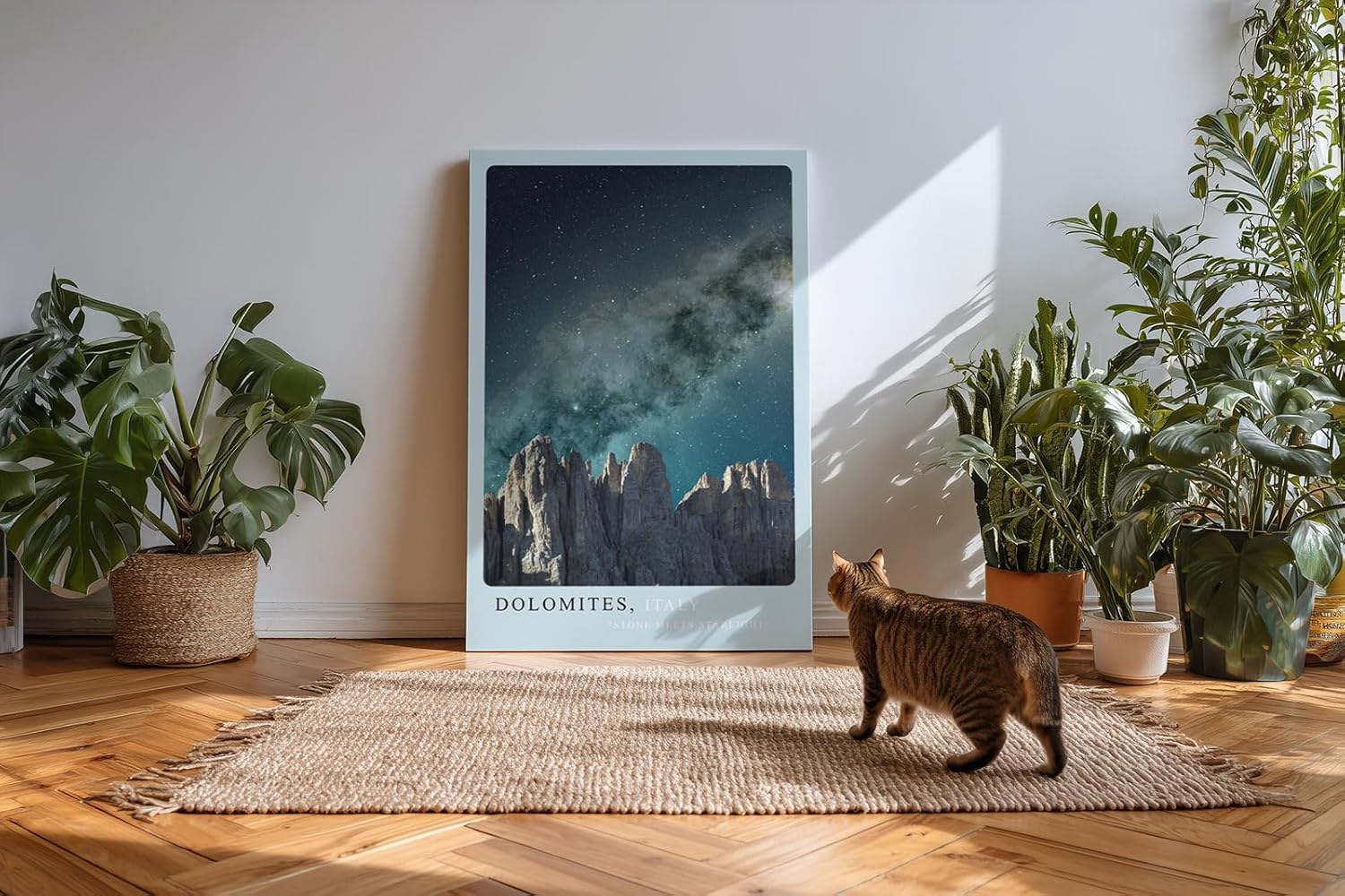 Paul Sinus Kunstdruck 40x60cm Dolomites Italy Sternenhimmel Gebirge Nacht Natur Kunst Himmel