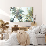 Wandbild 120x80cm Palmen Palmblätter Sommer Sonnenschein Süden