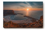 Sinus Art Wandbild 120x80cm Malerisches Küstenpanorama mit harmonischer Komposition und ruhiger Atmosphäre