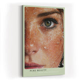 Paul Sinus Wandbild in 40x60cm Pure Beauty hyperrealistisches Porträt eines grünen Auges umgeben von Wasserperlen