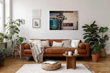 Sinus Art Wandbild 120x80cm Detailaufnahme des bekannten Rodeo-Drive-Straßenschilds – elegant, kontrastreich und ikonisch