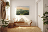 Sinus Art Wandbild 120x80cm Sanftes Hügelland mit Lichtstimmung für beruhigende und naturnahe Raumwirkung