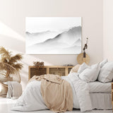 Paul Sinus Wandbild 120x80cm Schwarze weiße Berglandschaft Berge Gebirge Fotokunst