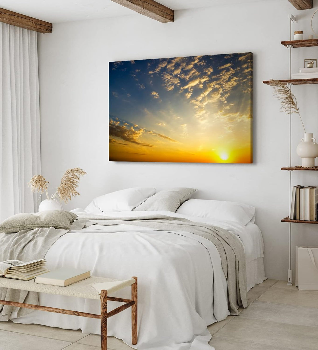 Paul Sinus Wandbild 120x80cm Himmel Sonnenuntergang Sonne Abendröte Wolken