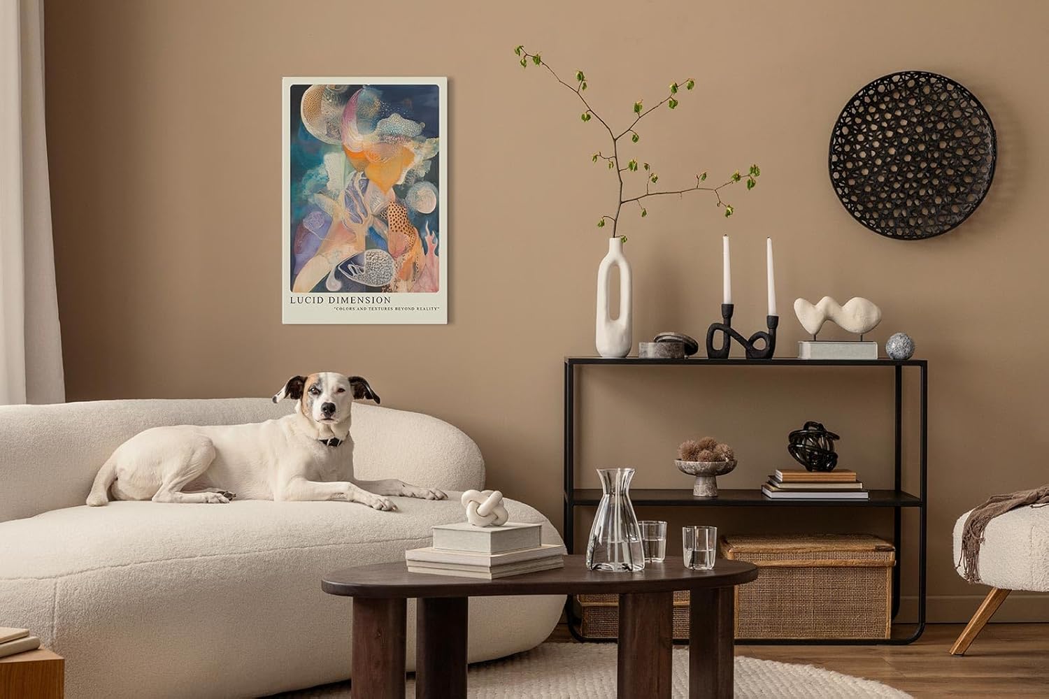 Paul Sinus Leinwandbild 40x60cm abstrakte Farbwelten mit surrealen Strukturen und organischen Formen – kunstvolles Leinwandbild für moderne Raumgestaltung
