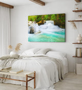 Paul Sinus Wandbild 120x80cm Bach im Dschungel Wasserfall Grün Tropisch Natur