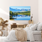 Paul Sinus Wandbild 120x80cm Berglandschaft See Bergsee Berge Schneegipfel Natur