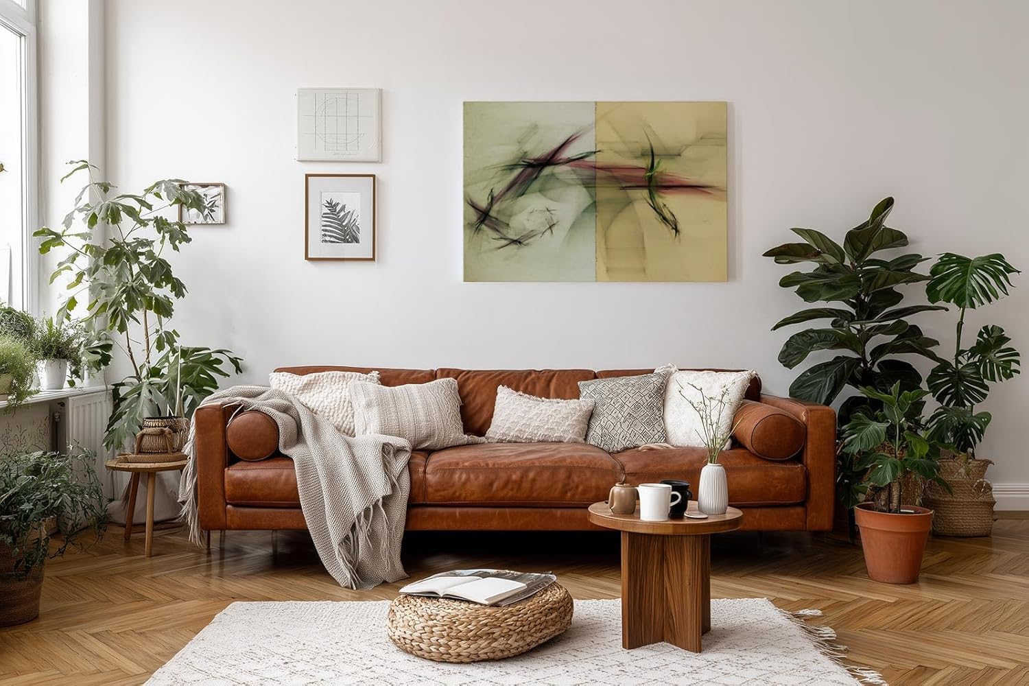 Sinus Art Wandbild 120x80cm Die gespannte Linienführung verbindet dynamische Bewegung mit geometrischer Balance