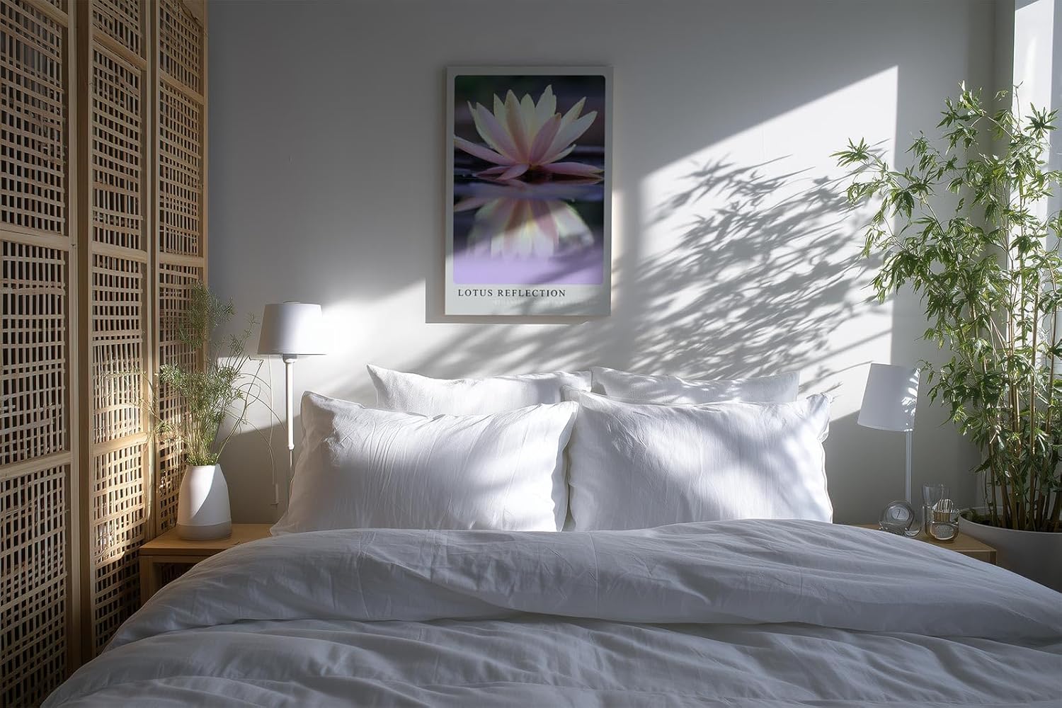 Paul Sinus Kunstdruck 40x60cm Lotus Blume Wasser Spiegelung Ruhe Zen Meditativ Lotus Reflection