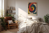 Paul Sinus Wandbild in 40x60cm Center Disrupted Abstrakte Kreisstruktur in intensiven Farben