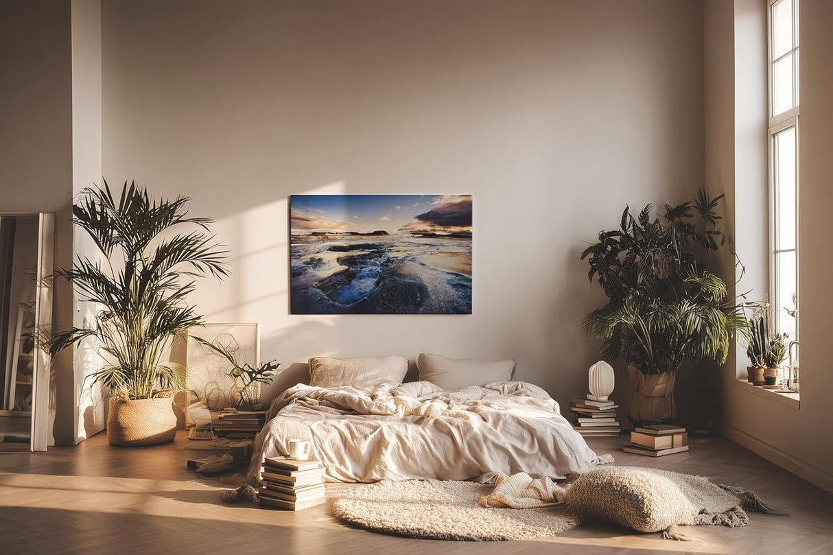 Sinus Art Wandbild 120x80cm Die karge Erdstruktur und das Lichtspiel erzeugen eine faszinierende Atmosphäre
