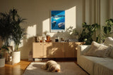 Paul Sinus Kunstdruck 40x60cm Blue Playground Delfine im klaren Ozean unter Wasser und Sonnenlicht
