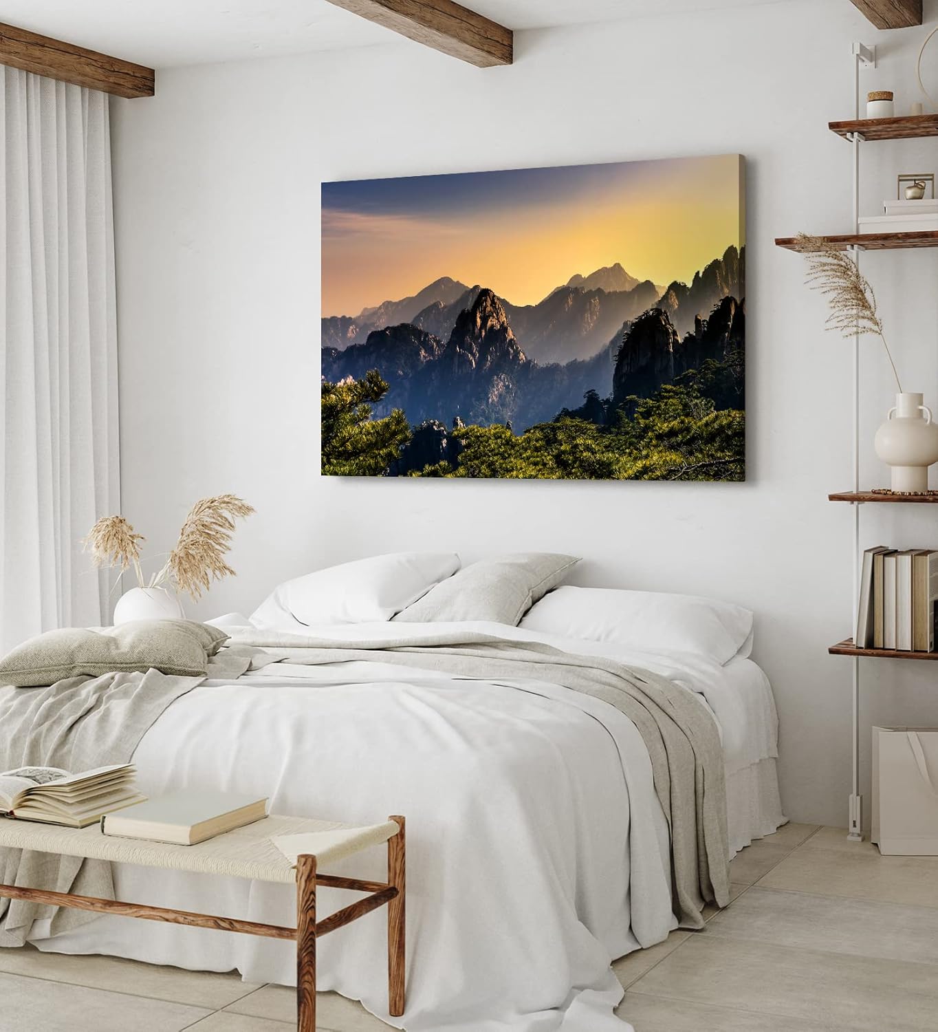 Paul Sinus Wandbild 120x80cm Anhui China Berglandschaft Gebirge Berge Natur