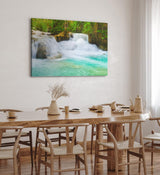 Paul Sinus Wandbild 120x80cm Bach im Dschungel Wasserfall Grün Tropisch Natur