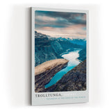 Paul Sinus Kunstdruck 40x60cm Trolltunga Norwegen Fjord Felsen Naturwunder Skandinavien Panorama