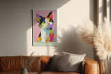Paul Sinus Wandbild in 40x60cm The Sweetest Look – Verspieltes Katzen-Porträt im bunten Acrylstil, farbenfrohe Wandkunst mit charmantem Ausdruck