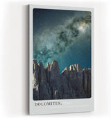 Paul Sinus Kunstdruck 40x60cm Dolomiten bei Nacht – majestätische Felswände unter dem Sternenhimmel Italiens