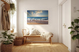 Sinus Art Wandbild 120x80cm Die brechenden Wellen im goldenen Licht erzeugen Ruhe und Dynamik zugleich