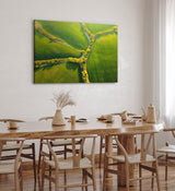 Paul Sinus Wandbild 120x80cm Luftaufnahme grüne Felder Natur Landschaft