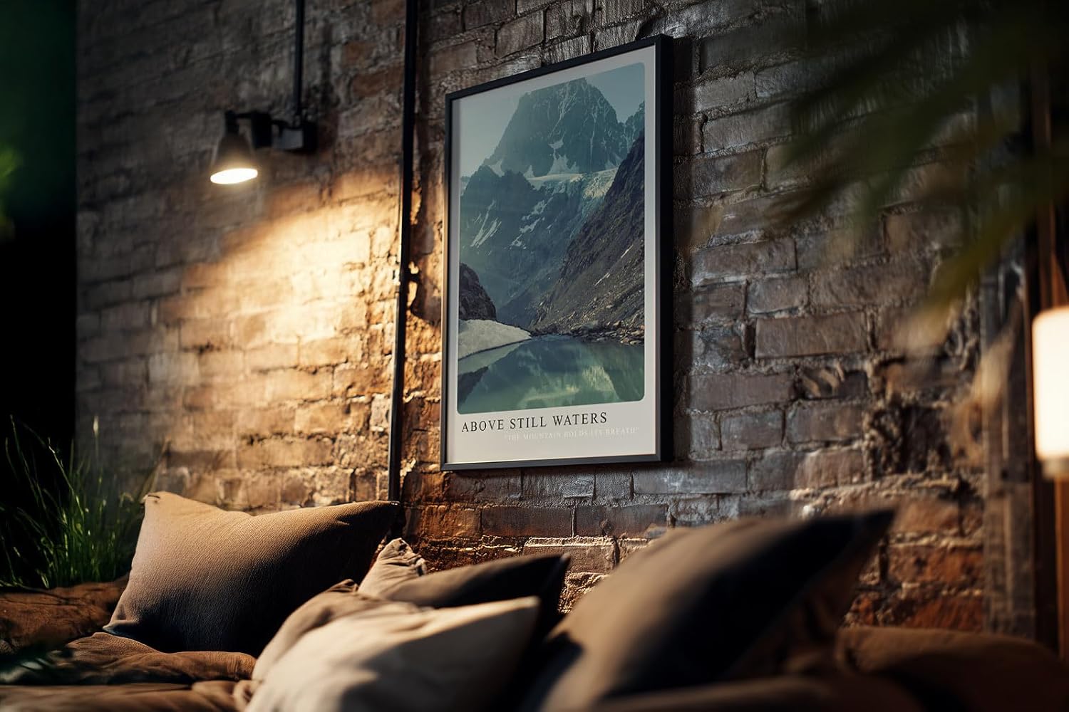 Paul Sinus Kunstdruck 40x60cm Bergsee Alpen Stille Wasser Spiegelung Natur Gletscher Above Still Waters