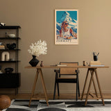 Paul Sinus Leinwandbild 40x60cm Leinwandbild Zermatt Luxus Eleganz Alpen Retro Stil glamouröse Ästhetik stilvolle Reise exklusive Kunst