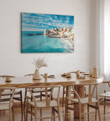 Paul Sinus Wandbild 120x80cm Bogliasco Italien Küstenort Meer Strand Sommer