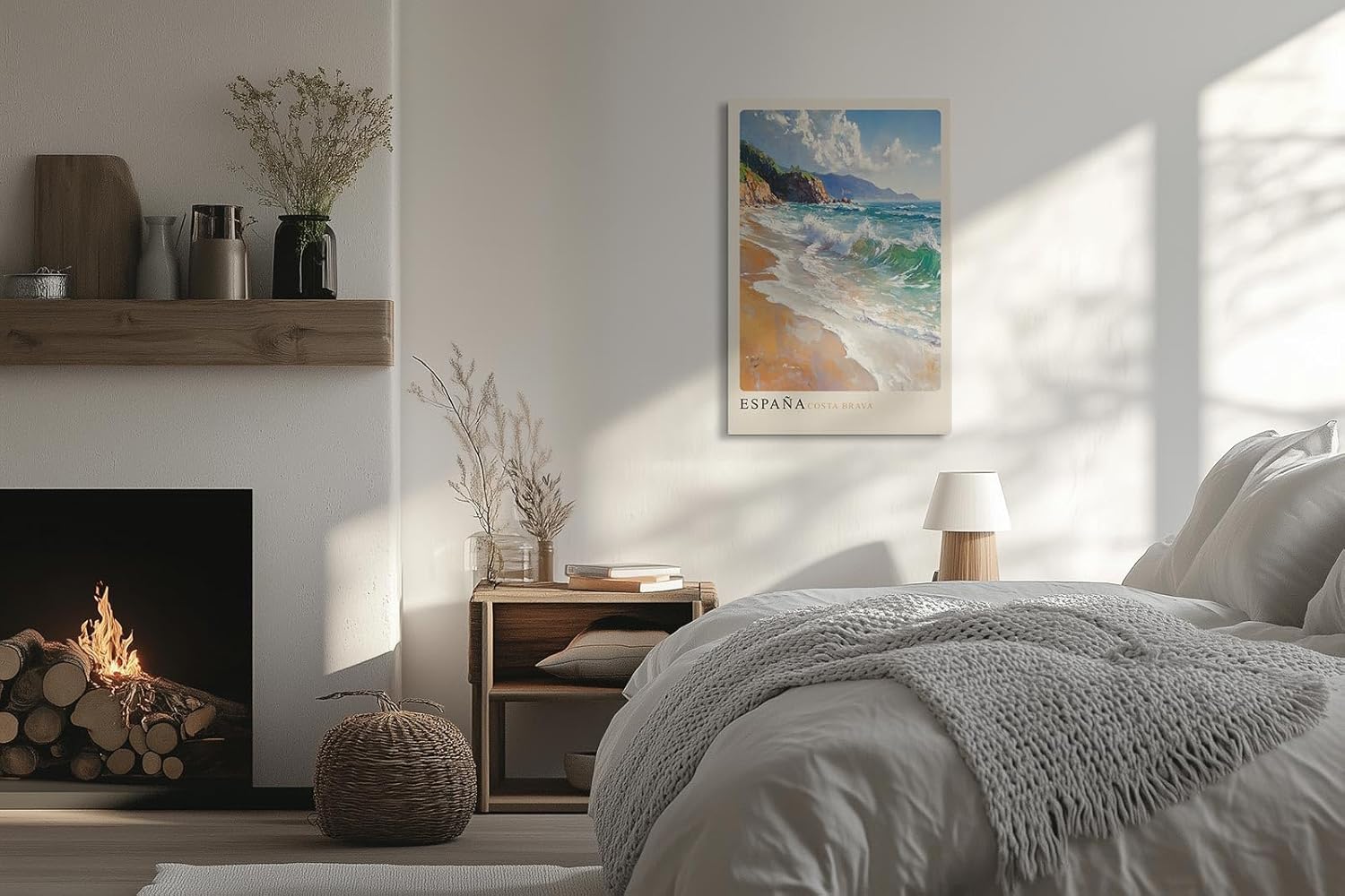 Paul Sinus Leinwandbild 60x90cm Leinwandbild Costa Brava mediterrane Küste Meeresrauschen traumhafte Natur spanische Landschaft sommerliche Ästhetik