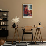 Paul Sinus Leinwandbild 60x90cm Lady in Red – Frau, Rot, Eleganz, Leidenschaft, Nostalgie, Sinnlichkeit, Vintage, Romantik, Kunst, Schönheit, Emotion