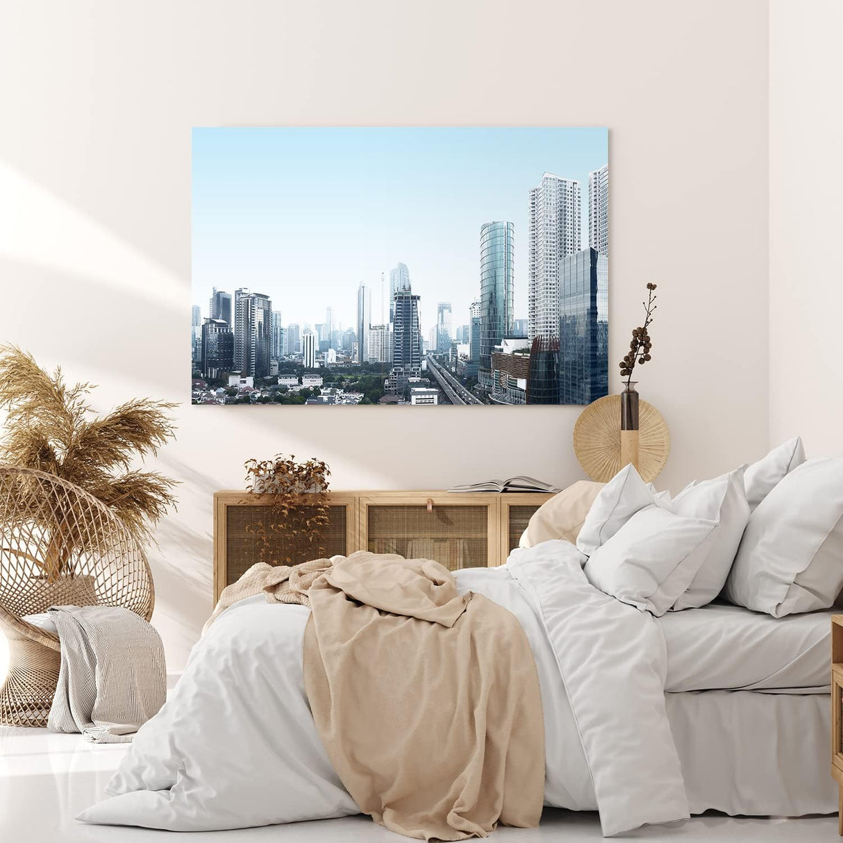 Paul Sinus Wandbild 120x80cm Großstadt Metropole Hochhäuser Büro Wolkenkratzer Business
