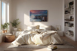 Sinus Art Wandbild 120x80cm Mächtige Wasserfälle vor weitläufiger Landschaft mit intensivem Himmel