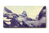 Sinus Art Wandbild 120x80cm Schneebedeckte Berge und nebelverhangene Täler in beeindruckender Komposition